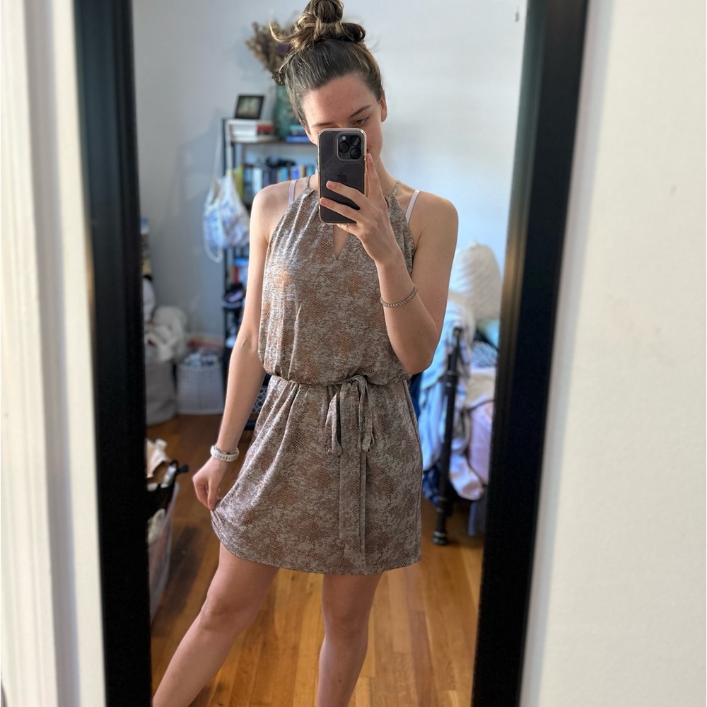 White House black market snake skin print dress